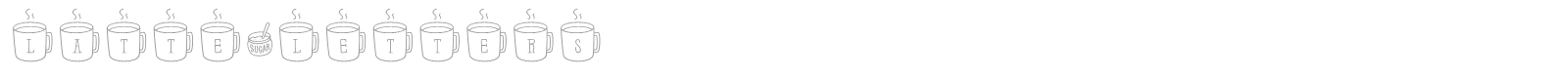 Latte Letters font preview